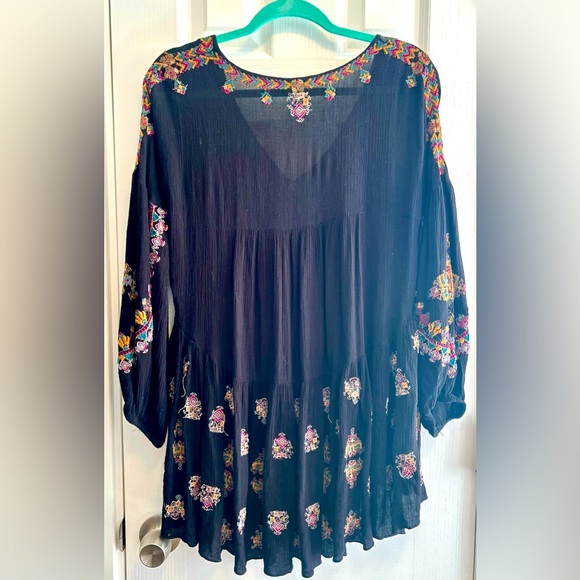Free People Arianna Embroidered Shirt Dress - Picture 11 of 14